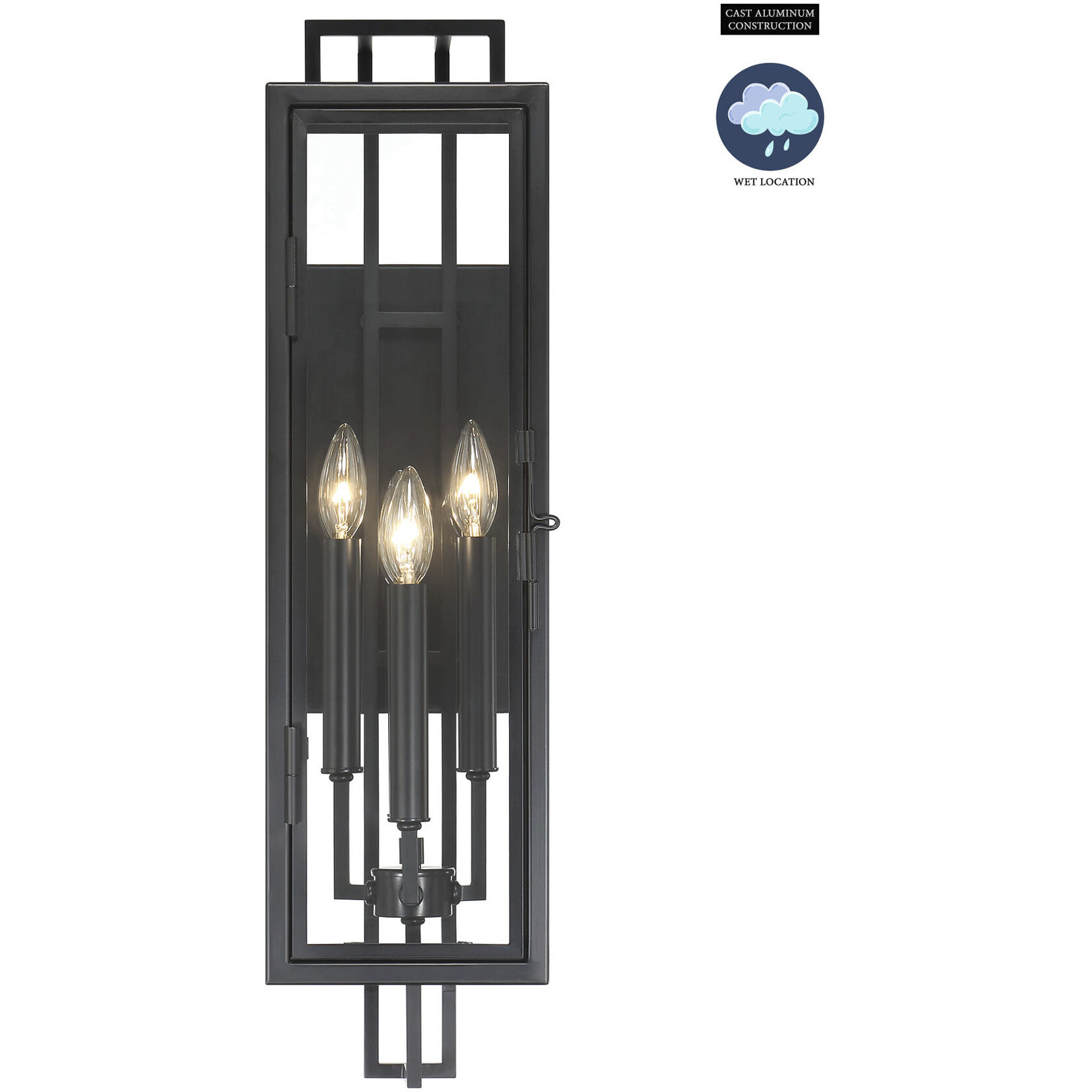 Knoll Road 4 Light 27.13 inch Coal Outdoor Wall Mount, Great Outdoors